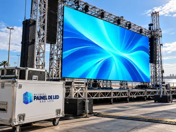 Aluguel Painel de LED São Luís — Cena ilustrativa: Telão outdoor de grande formato em estrutura de palco